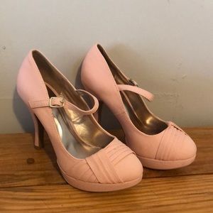 Peach Chiffon Heels
